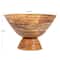 Hello Honey® 9.75" Ridged Mango Wood Footed Bowl